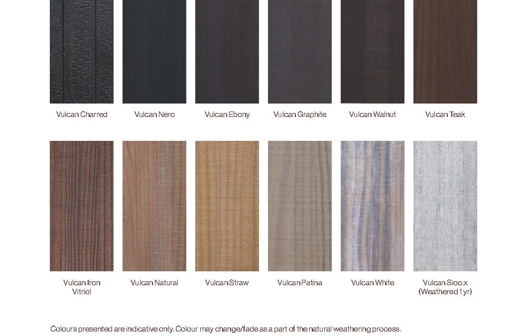 Vulcan-Cladding-A4-Colour-Chart-Abodo-Wood-NZ - Span Floors