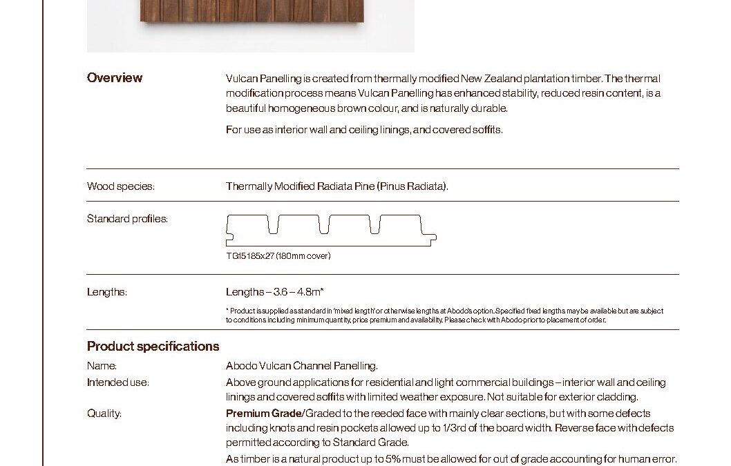 Tg Panelling Router Technical Data Sheet TG 15 – Vulcan Channel Panelling – Abodo Wood ...